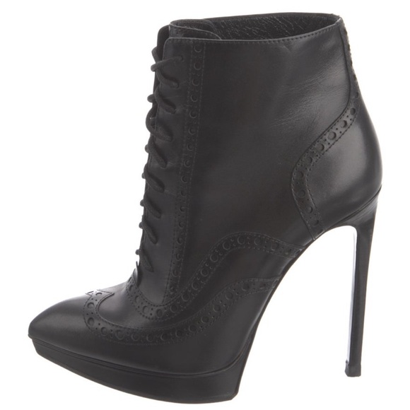 Saint Laurent Leather Lace-up boots - Picture 1 of 5